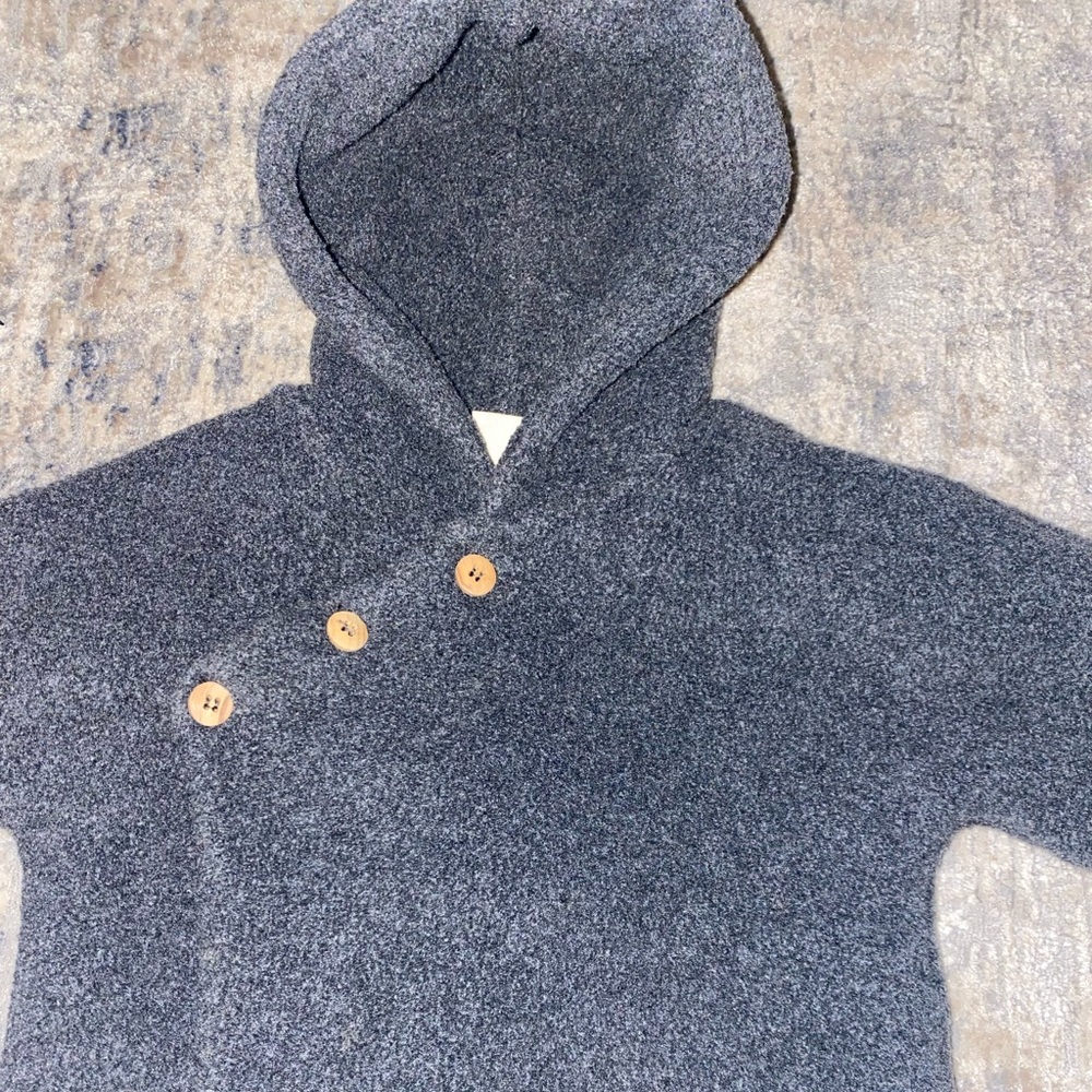 Zara Grey Winter fuzzy Jacket